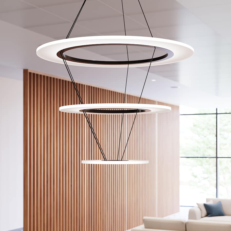 Sonneman Arctic Rings 3 Light 31" Wide LED Ring Chandelier