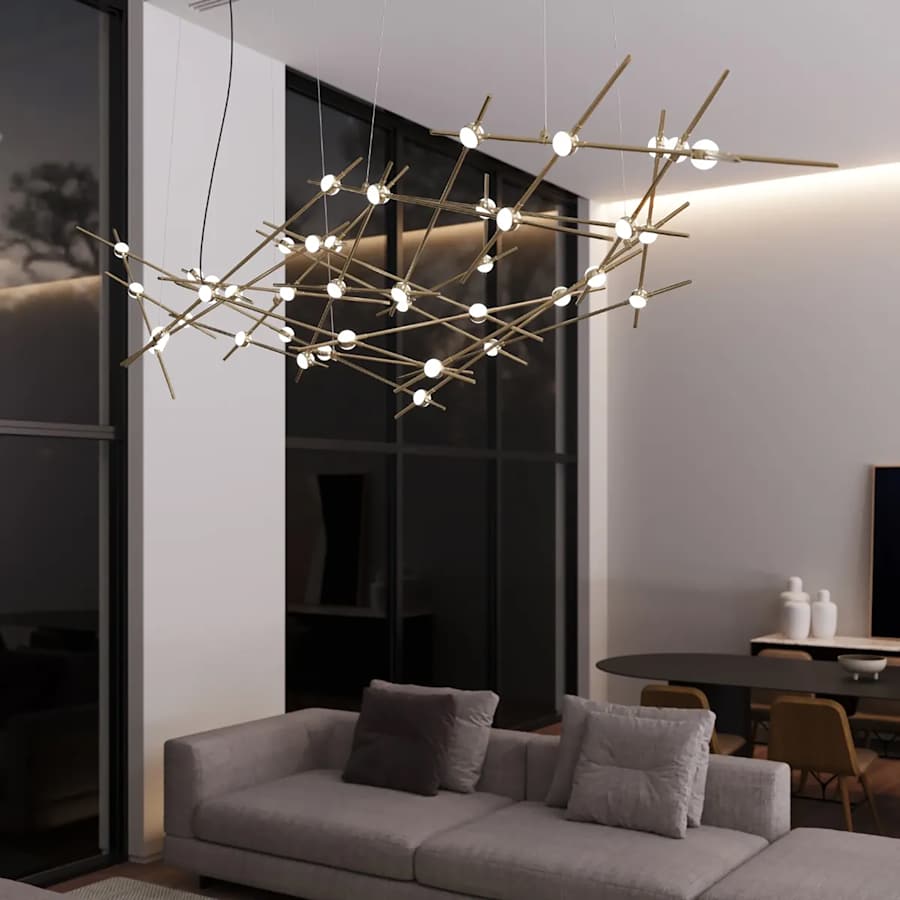 Sonneman Constellation Ursa Major 44 Light 93" Wide LED Abstract Chandelier