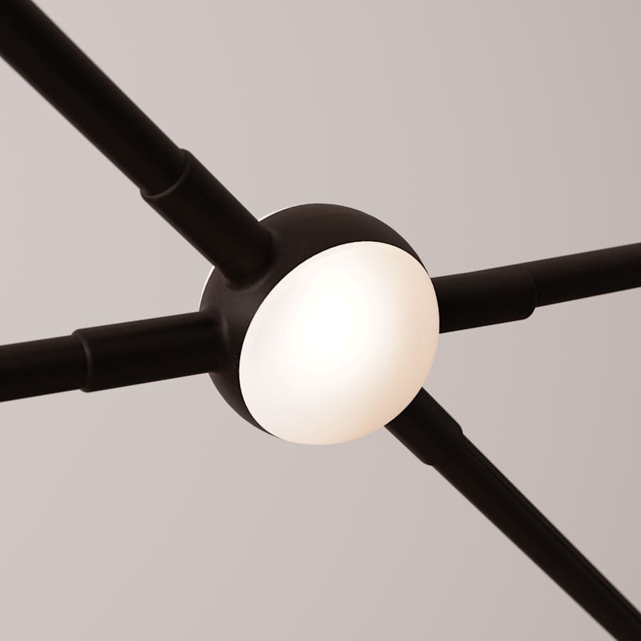 Sonneman Constellation 93" Wide Abstract Chandelier