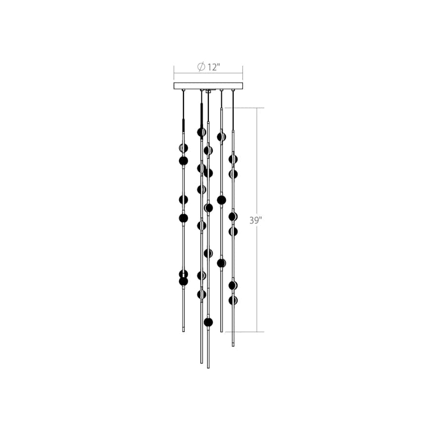 Sonneman Constellation 6" Wide Beaded Chandelier