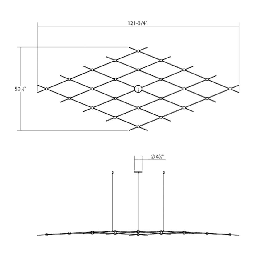 Sonneman Constellation Aquarius Medius 25 Light 122" Wide LED Chandelier with Faceted Acrylic Shades
