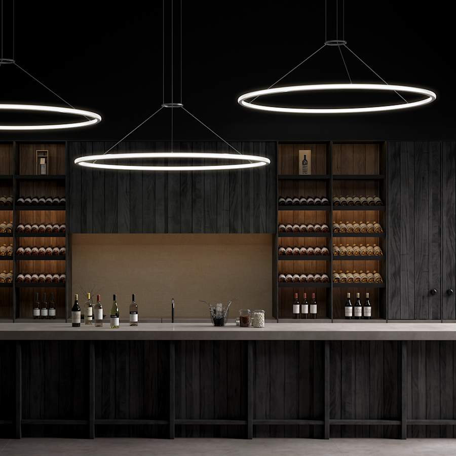 Sonneman Luna 62" Wide LED Ring Chandelier - 2700K