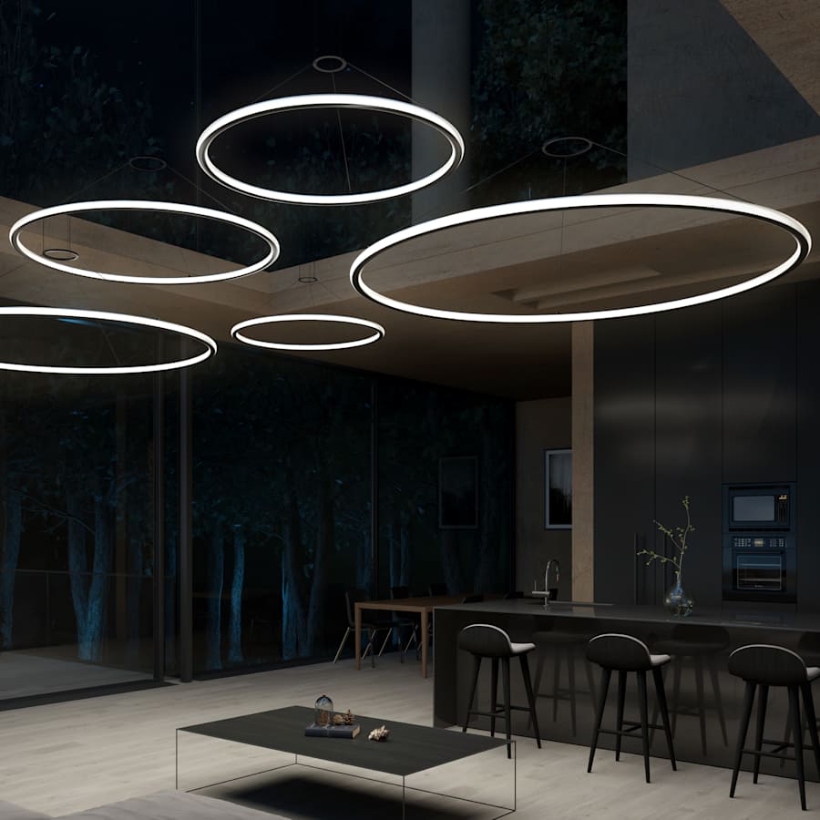 Sonneman Luna 62" Wide LED Ring Chandelier - 3500K