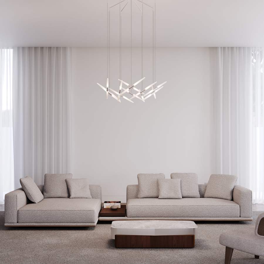 Sonneman Ballet 46" Wide 13 Light Chandelier