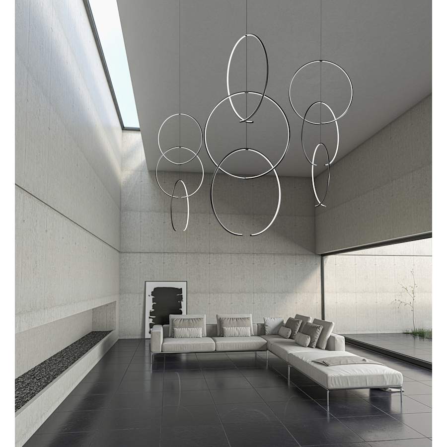 Sonneman Torc 3 Light 25" Wide LED Abstract Chandelier