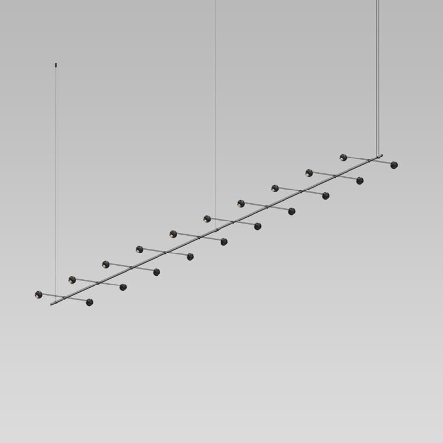 Sonneman Suspenders 20 Light 193" Wide LED Linear Chandelier