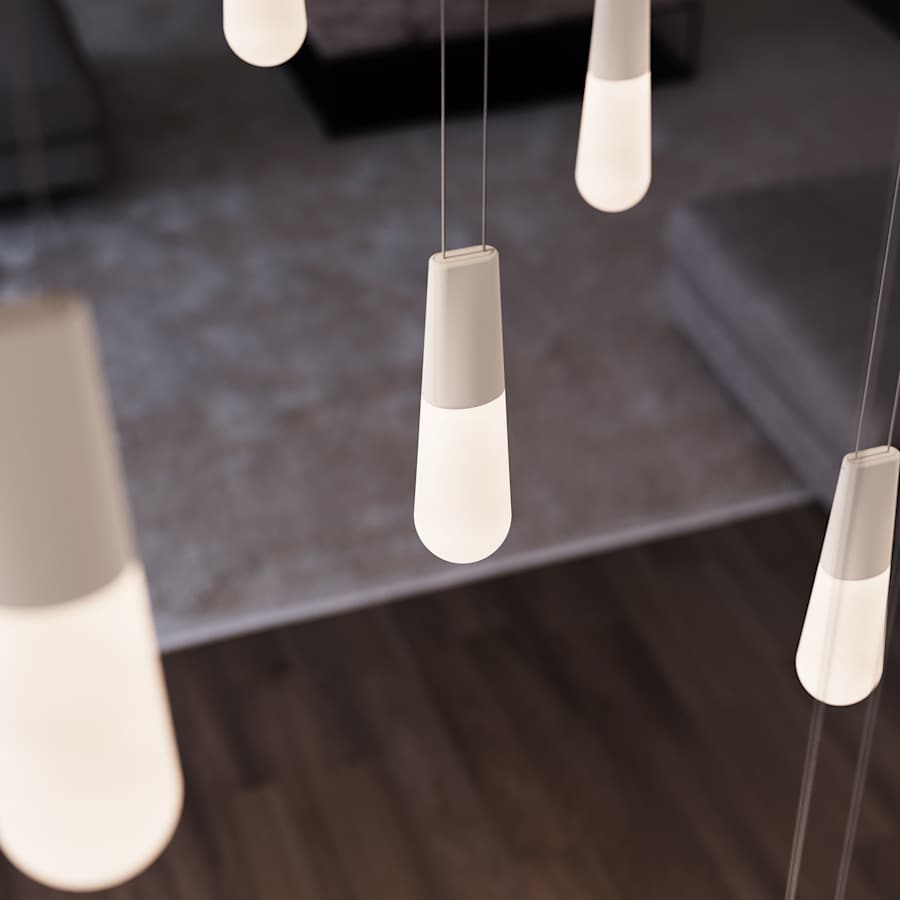 Sonneman Suspenders 117" Wide LED Abstract Linear Chandelier