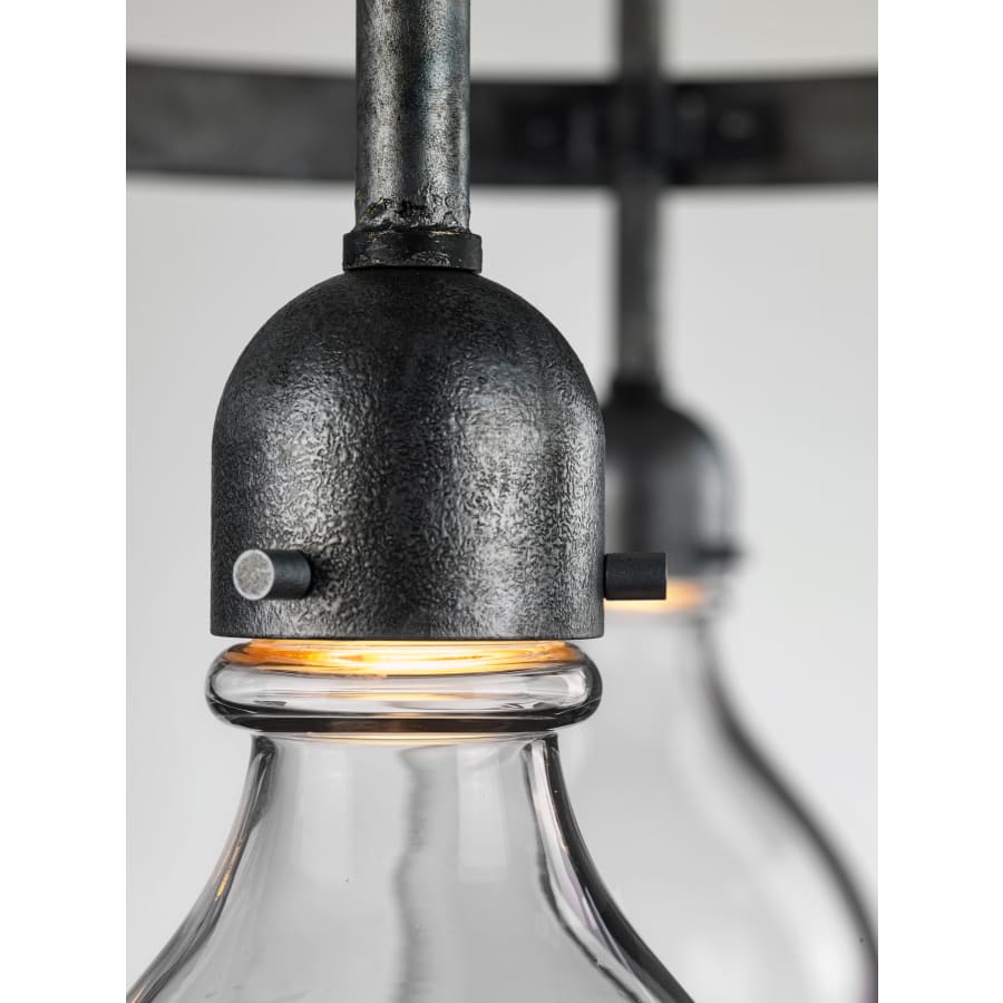 Studio M Napa 5 Light 30-1/2" Wide Integrated LED Multi Light Pendant with Glass Shades and Crystal Accents