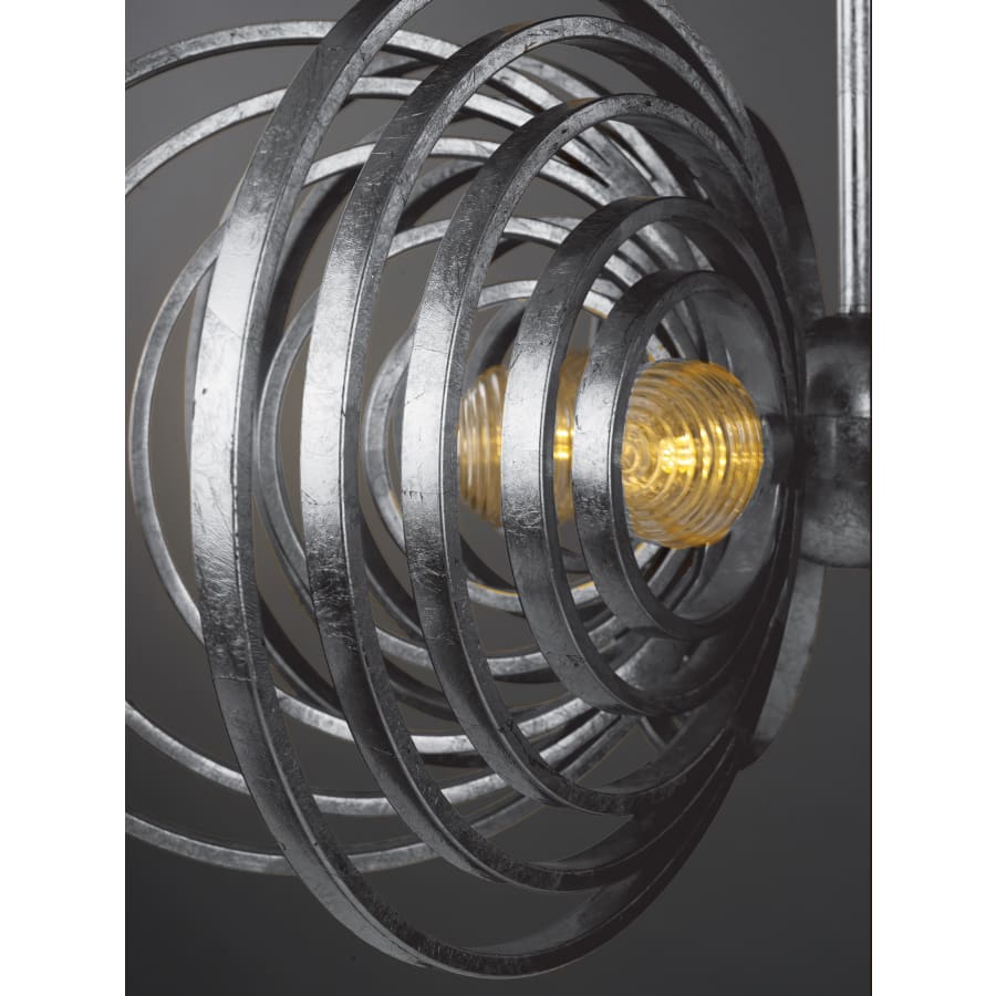 Studio M Frequency 8 Light 38" Wide LED Chandelier with Ribbed Glass Shades
