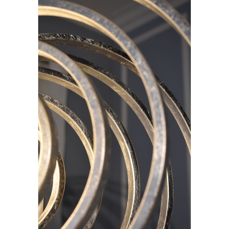 Studio M Frequency 8 Light 38" Wide LED Chandelier with Ribbed Glass Shades