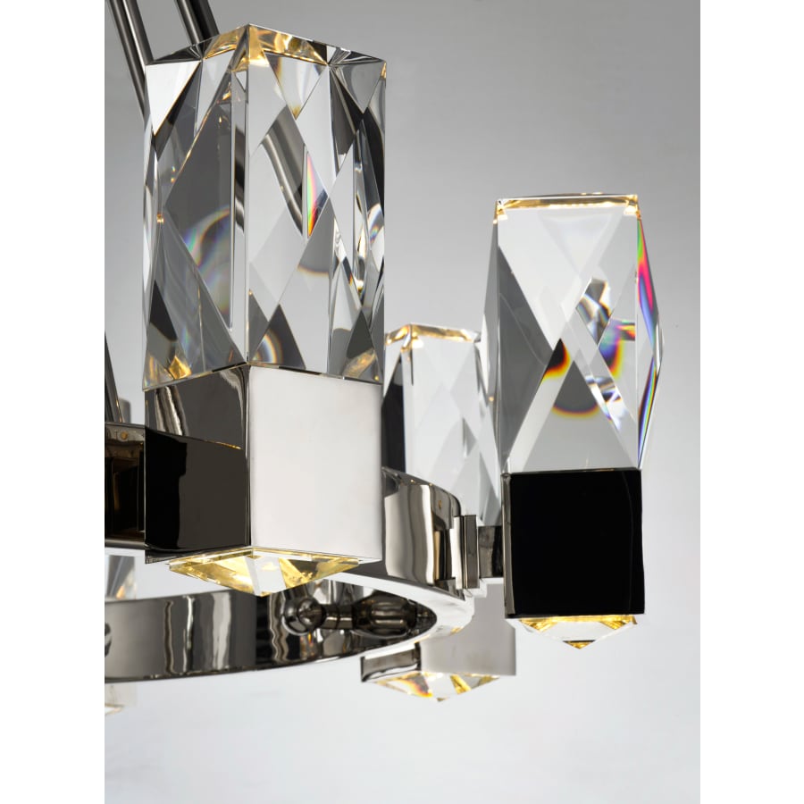 Studio M Empire 12 Light 26-1/2" Wide Integrated LED Chandelier with Faceted Crystal Shades