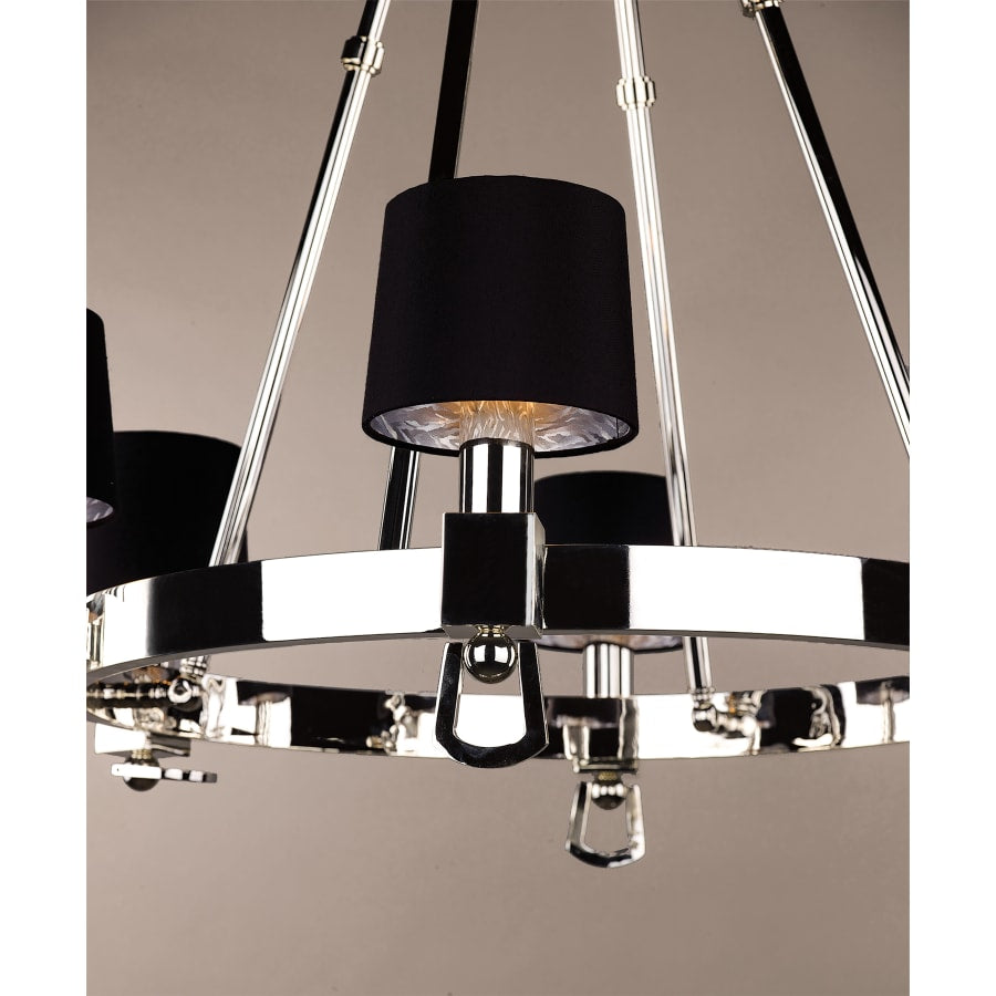 Studio M Jefferson 6 Light 37-1/2" Wide Chandelier with Silk Shades