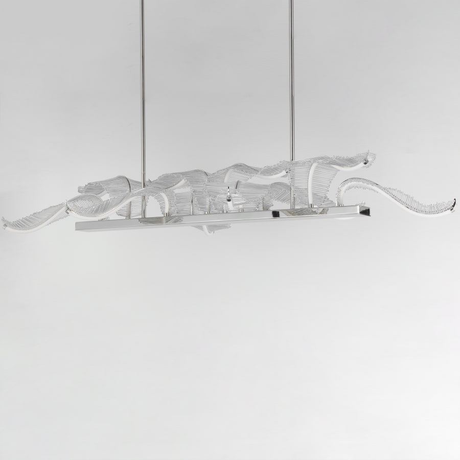Studio M Lillet 61" Wide LED Crystal Abstract Chandelier with Beveled Crystal Shades