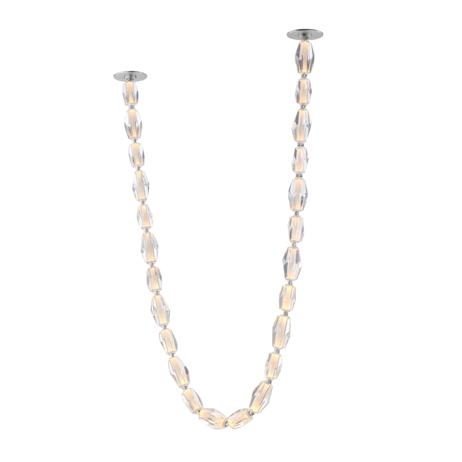 Studio M Dolce Vita 90" Wide LED Crystal Linear Pendant with Beveled Crystal Shades