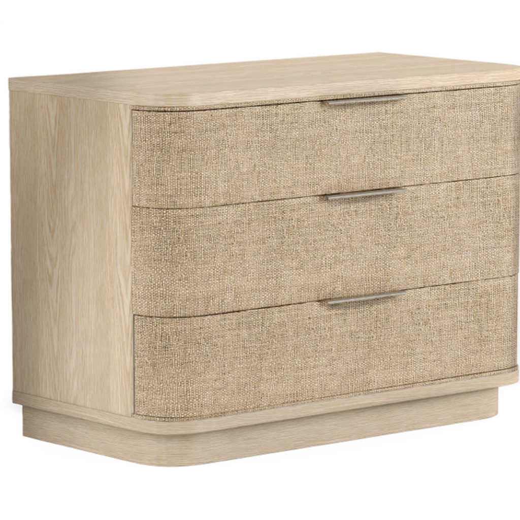 Jonathan Charles Seiche Large Grass Cloth Nightstand (500432-BLO-C005)
