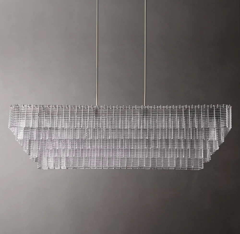 Textured Glass Pavilion Chandelier
