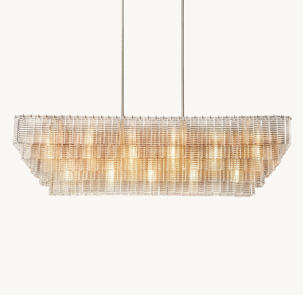 Textured Glass Pavilion Chandelier