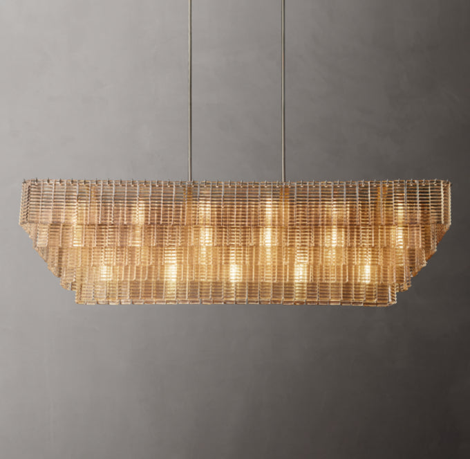 Textured Glass Pavilion Chandelier