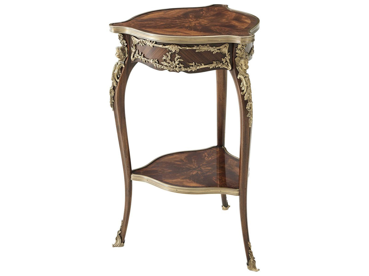 Althorp Living History Caryatids Shaped End Table in Mahogany and Brass