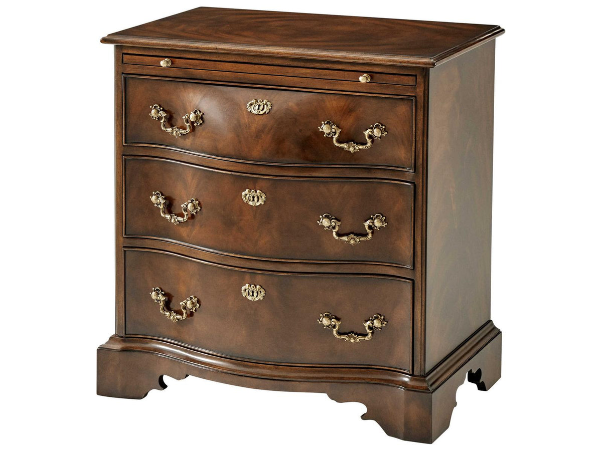 Althorp Living History The India Silk 3-Drawer Nightstand Ramsey Mahogany