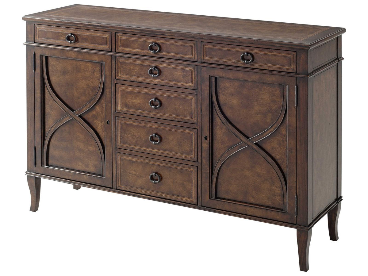 Brooksby Sideboard with Cerejeira Veneer and Mahogany Finish