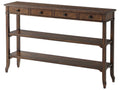 Luberon Rectangular Console Table in Cerejeira and Mahogany
