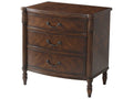 The Middleton Mahogany Nightstand with Brass Handles