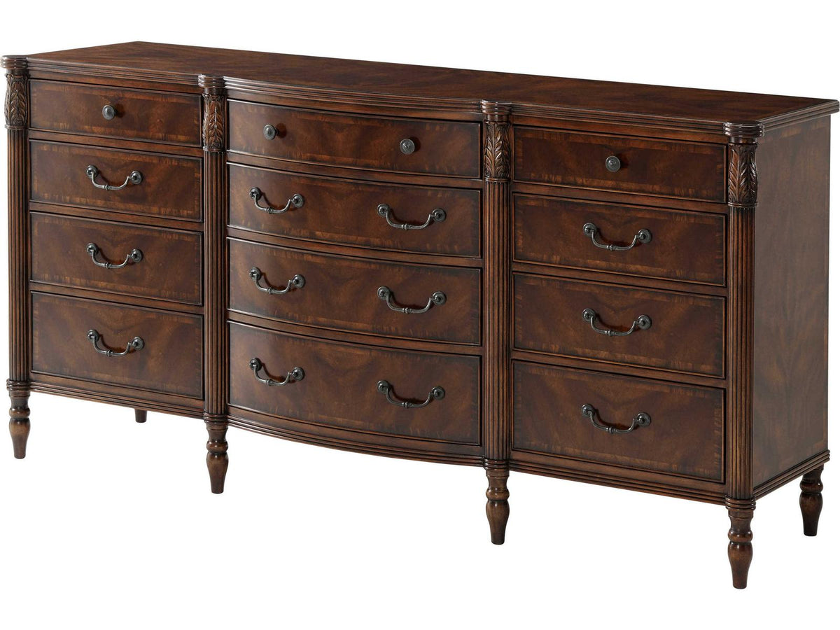 The Middleton 12-Drawer Dresser Mahogany and Flame Veneer