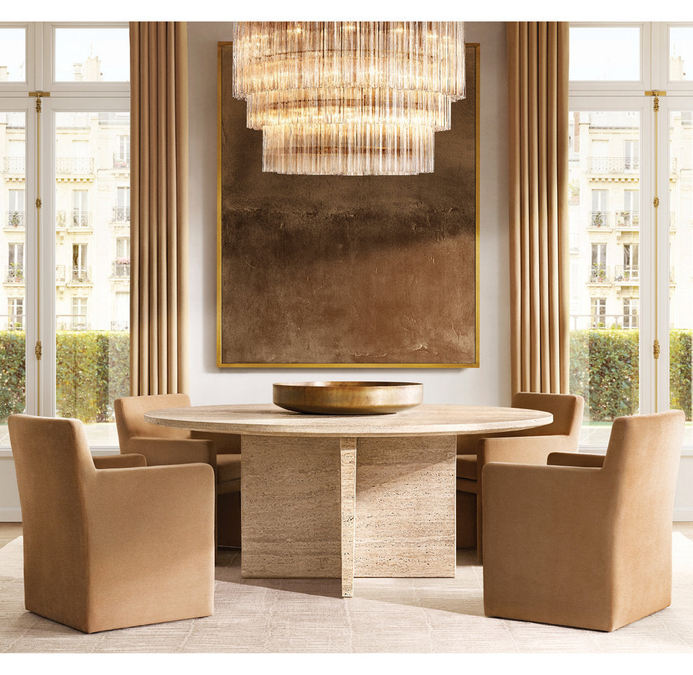 Three-Tier Clear Glass Tower Chandelier