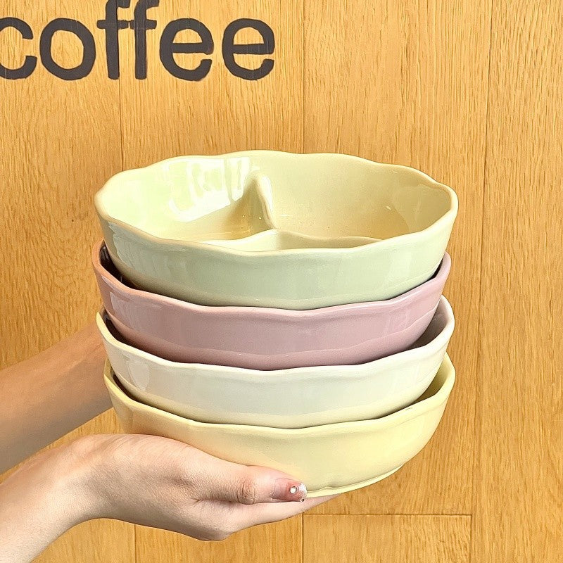 Trio Flow Ceramic Compartment Plate