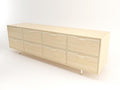 Chapman Storage Long 8-Drawers Beige Maple Wood Double Dresser