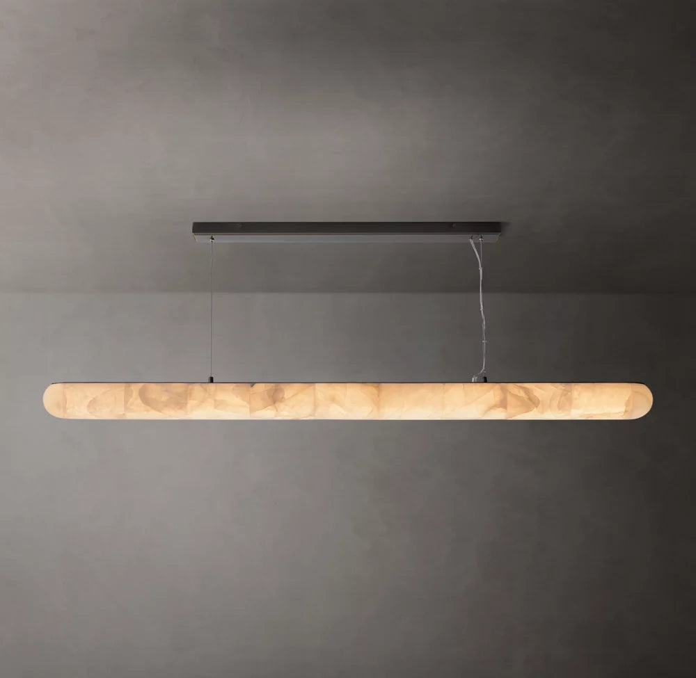 Ultra-Warm Calcite Beam Chandelier