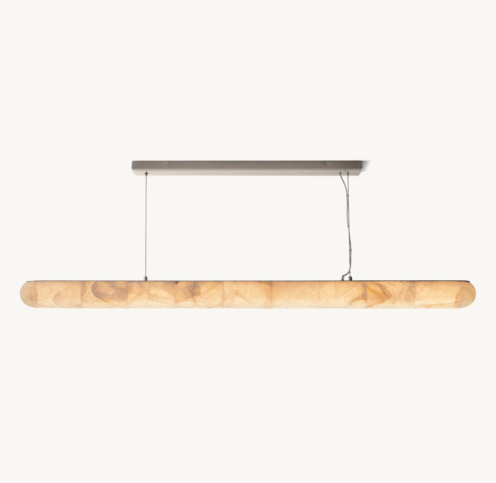 Ultra-Warm Calcite Beam Chandelier
