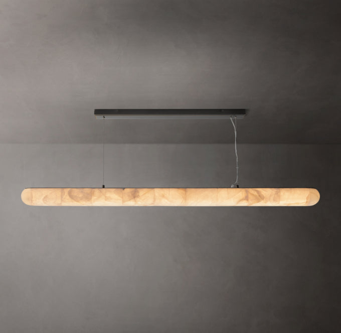 Ultra-Warm Calcite Beam Chandelier