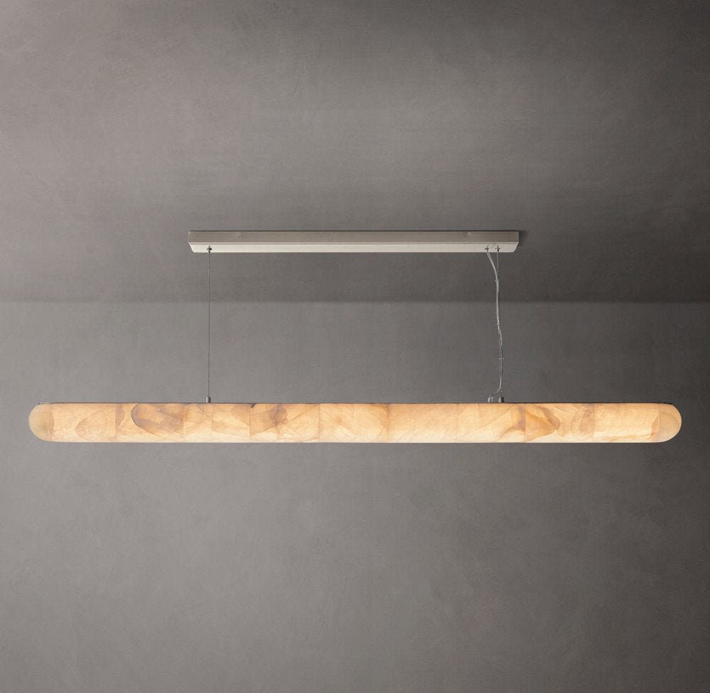 Ultra-Warm Calcite Beam Chandelier
