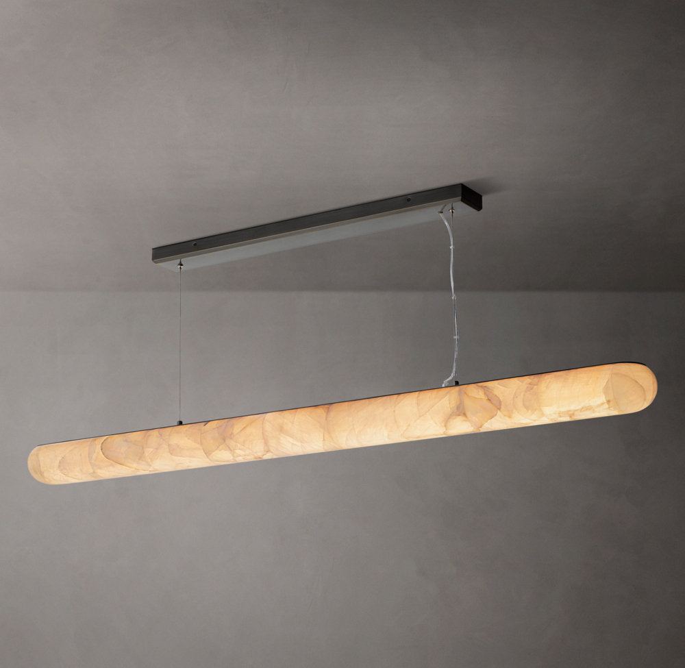 Ultra-Warm Calcite Beam Chandelier