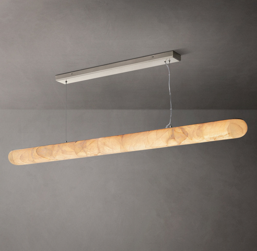Ultra-Warm Calcite Beam Chandelier