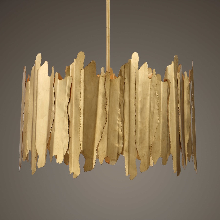 Uttermost Golden Gate 8 Light 28" Wide Drum Chandelier
