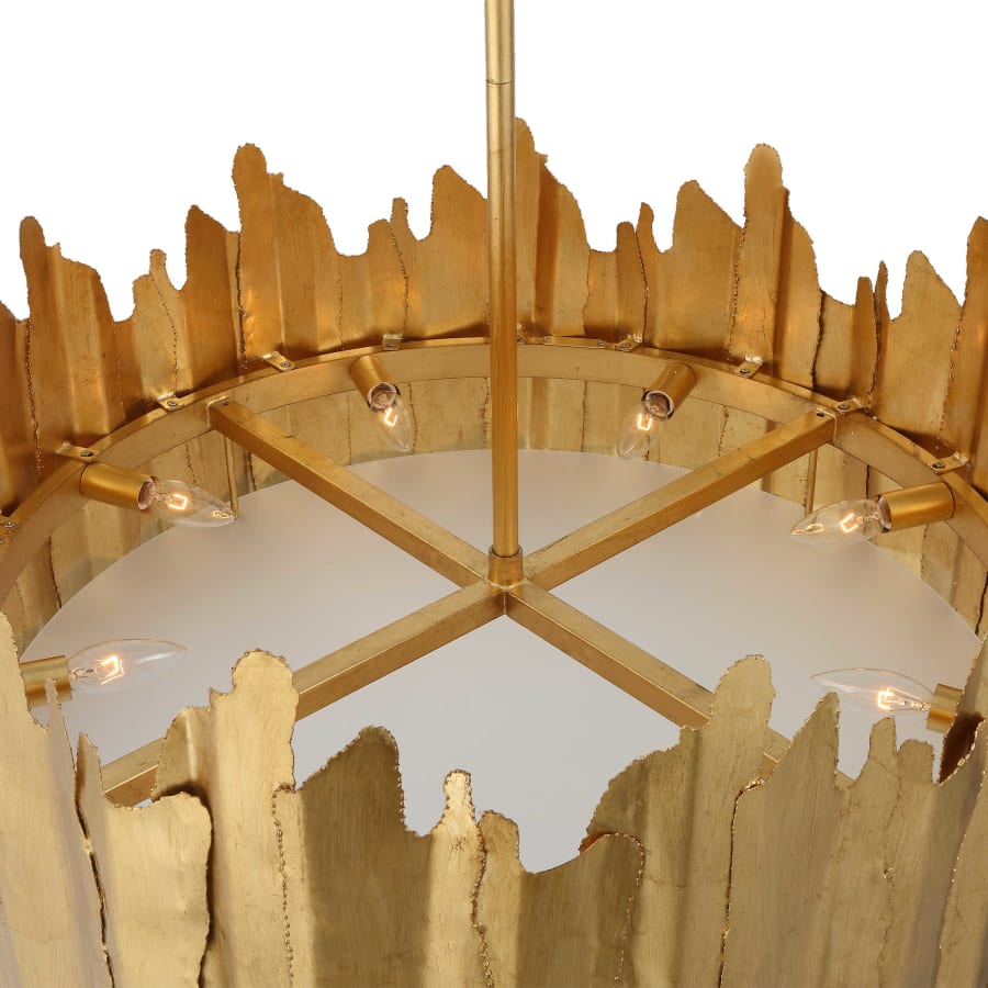 Uttermost Golden Gate 8 Light 28" Wide Drum Chandelier