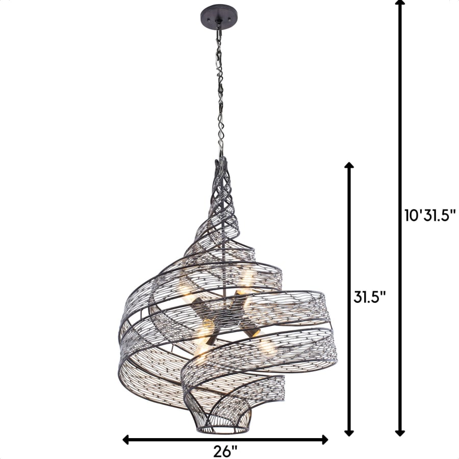 Varaluz Flow 6 Light 26" Wide Abstract Chandelier
