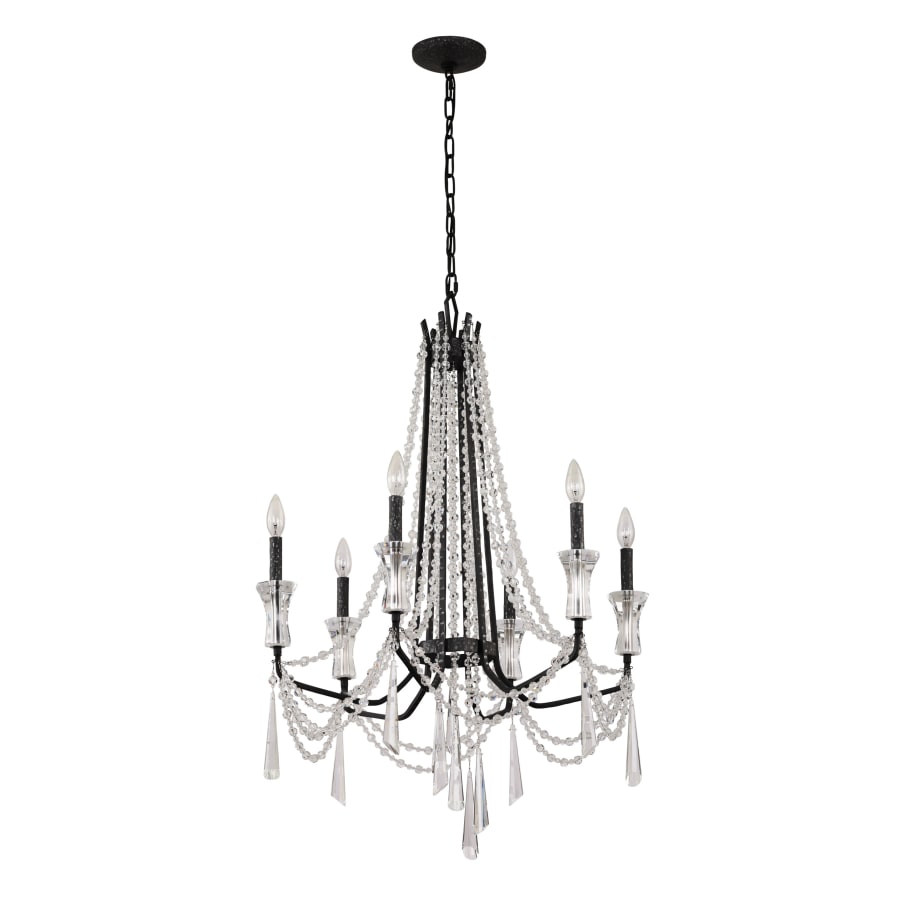 Varaluz Barcelona 6 Light 27" Wide Crystal Chandelier