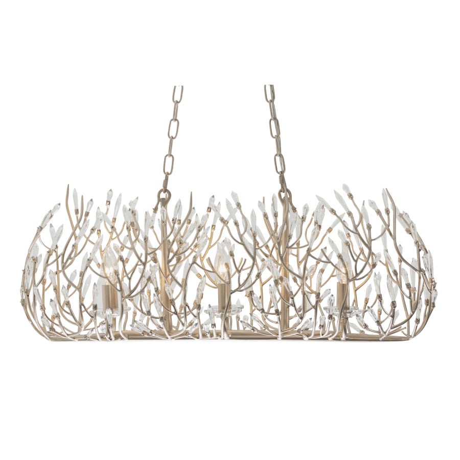 Varaluz Bask 6 Light 36" Wide Crystal Linear Pendant