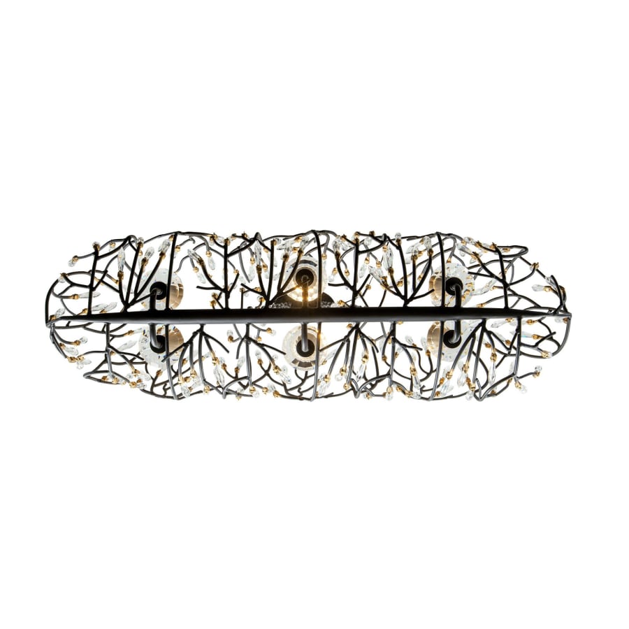 Varaluz Bask 6 Light 36" Wide Crystal Linear Pendant