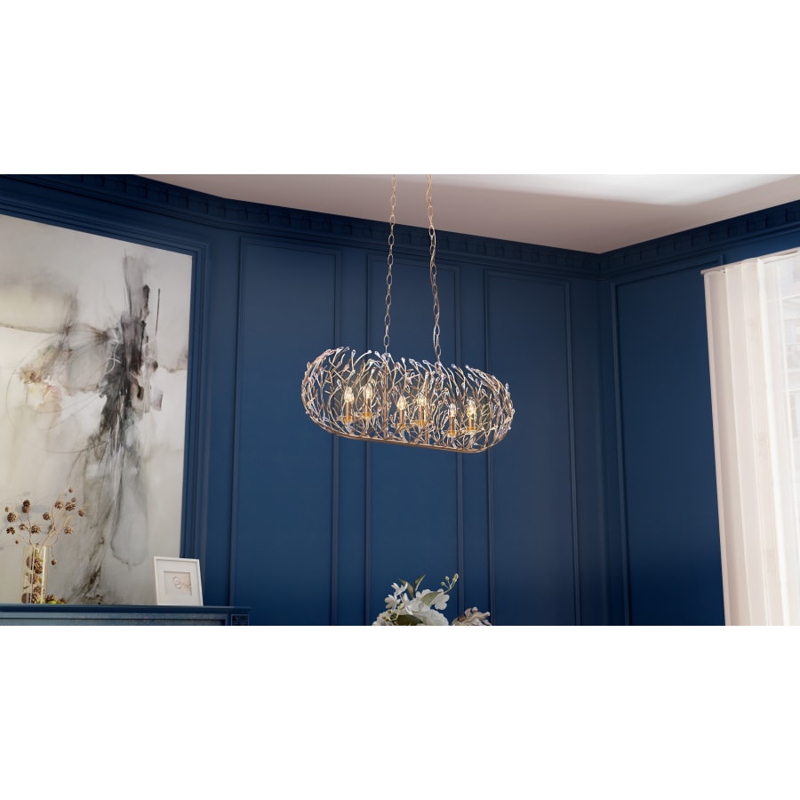 Varaluz Bask 6 Light 36" Wide Crystal Linear Pendant