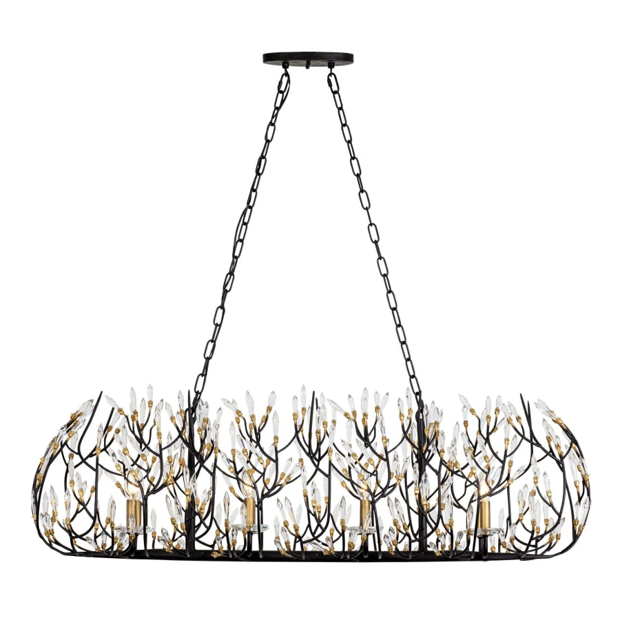 Varaluz Bask 8 Light 48" Wide Crystal Linear Pendant