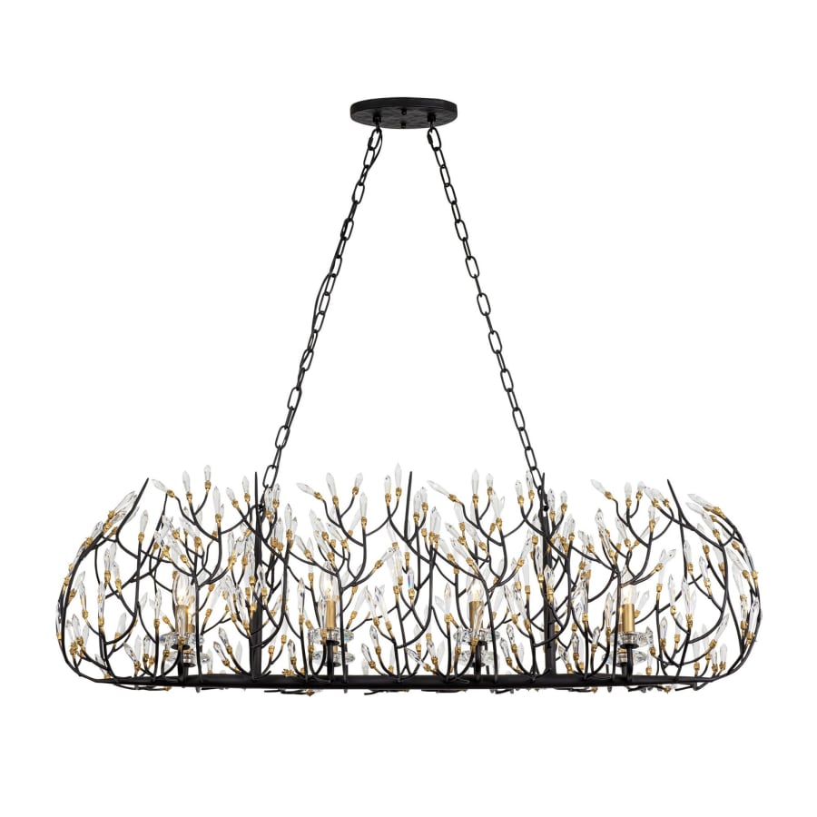 Varaluz Bask 8 Light 48" Wide Crystal Linear Pendant