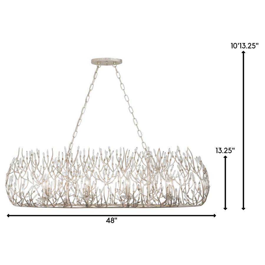 Varaluz Bask 8 Light 48" Wide Crystal Linear Pendant