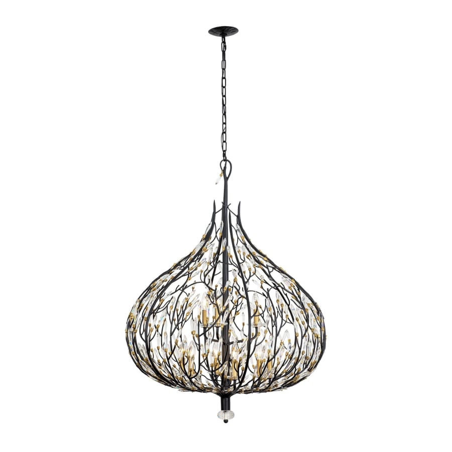 Varaluz Bask 9 Light 32" Wide Crystal Abstract Chandelier
