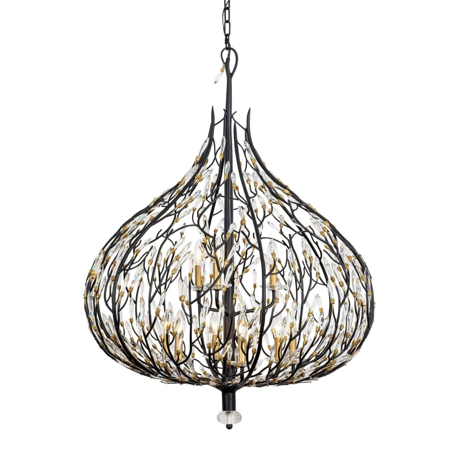 Varaluz Bask 9 Light 32" Wide Crystal Abstract Chandelier