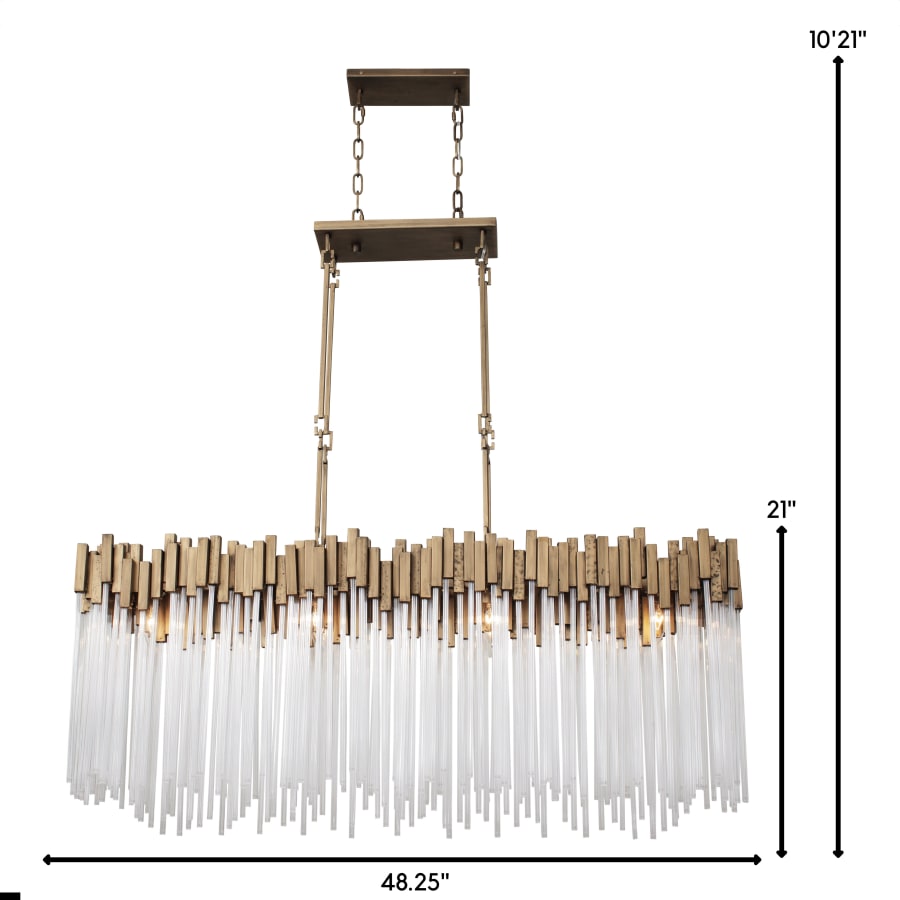 Varaluz Matrix 8 Light 49" Wide Linear Chandelier